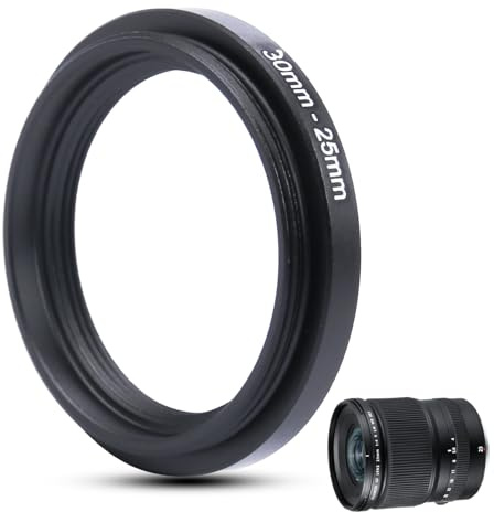 Adaptateur de Filtre en métal Step-Down - 52 mm à 37 mm - Anneau métallique Step-Down pour filtres, Compatible avec Tous Les filtres UV 37 mm, CPL, filtres ND, capots d'objectif, objectifs filetés
