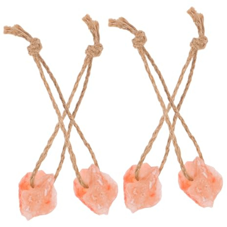 BESTonZON Blocco di Sale Minerale Rosa Naturale Promuove Benessere per Cavalli Ricco di Minerali Confezione da 4 Pezzi Bovini e Bestiame