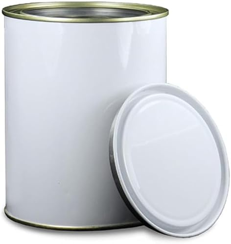 Empty 1L Metal Paint Bucket Tin Can Complete With Lid, 1000ml Storage Container for Solvent Paints