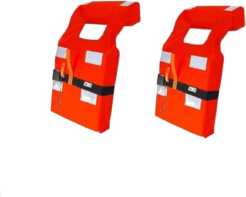Kit 2 Giubbotti di Salvataggio per Imarcazioni Omologati Obbligatori per Barca, Gommone, Vela, Sicurezza da 100 N entro le 6 miglia