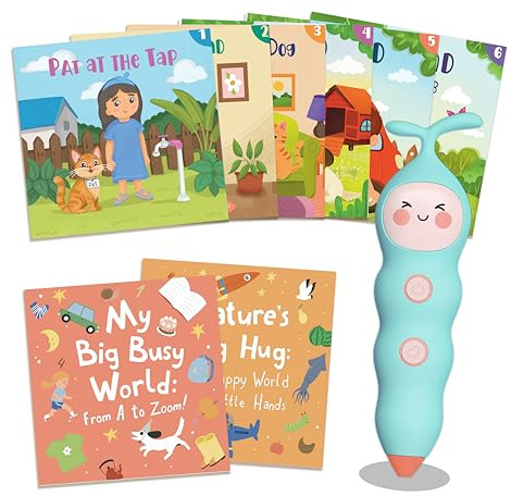 QuTZ Talking Pen Set: 2 Board + 6 Phonics Books
