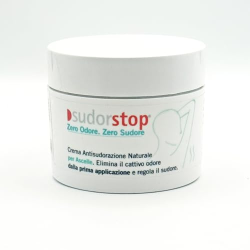 Sudorstop® Crema Antisudorazione Naturale Ascelle – Anti-Odore e Anti-Sudore Fino a 3 Giorni – Formula Delicata, No Aloni, Pelle Fresca e Asciutta (ASCELLE)