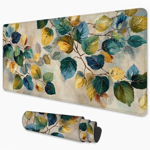 Feuille Tapis de Souris XXL 1200x600 mm Grand Tapis de Souris Gaming Antidérapant Accessoire Bureau, Imperméable Mouse Pad avec Bord Verrouillable pour Bureau, Maison et Salle de Jeux (Rétro 3Y-1326