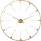 Kare Design Wanduhr Visible Sticks, Gold, Wanduhr, Uhr, Stahlgestell, Batterie nicht inklusive, 92x92x3 cm (H/B/T)