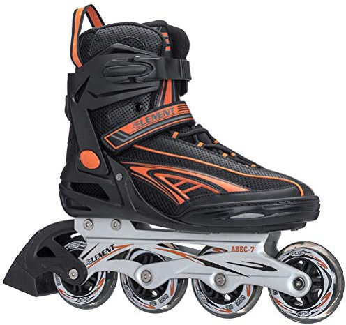 Panther XT Inline Skates for Men with Adjustable Strap, 82mm Wheels - Soft Boot Fit and Comfortable Inline Skates for Street Hockey, Roller Derby & Long-Distance Skating (8.0-Black/Orange)