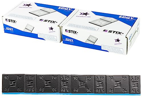 Stix Lot de 100 Poids d'Équilibrage 60g pour Jantes Aluminium, 5g + 10g Noir, Poids d'Équilibrage pour Voitures et SUV