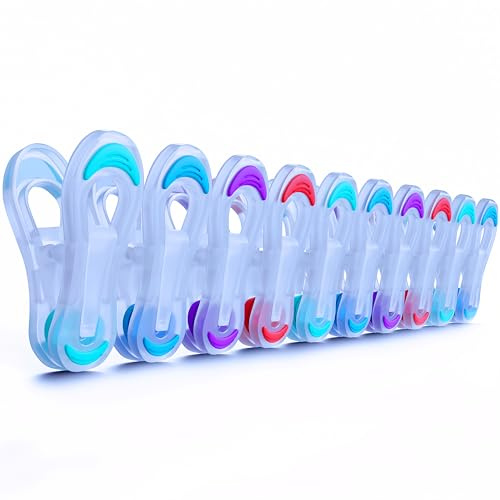 Clothes Pegs for Washing Line, Soft Grip, No Metal, No Rust, Springless Laundry Pegs for Airers & Rotary Dryers, Gentle on Fabrics, Pack of 36
