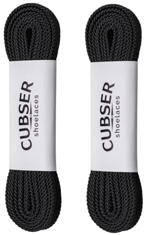 2 Paar Flache Schnürsenkel – 9mm breit, äußerst robust, Schuhbänder aus Premium Polyester, Perfekt für Sneaker, Chucks, Sportschuhe, Freizeitschuhe