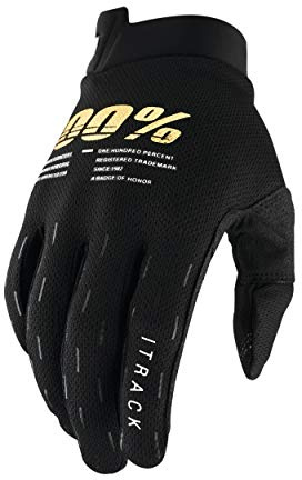 100% iTRACK Handschuhe, Kinder (Schwarz, Mittel)