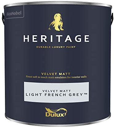 Dulux Trade Heritage Velvet Matt Emulsion Light French Grey (2.5 Litres)