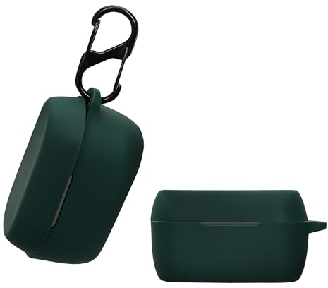 kwmobile Hülle kompatibel mit Jabra Elite 3 / Elite 2 Hülle - Kopfhörer Case - TPU Silikon Cover - Schutzhülle in Dunkelgrün