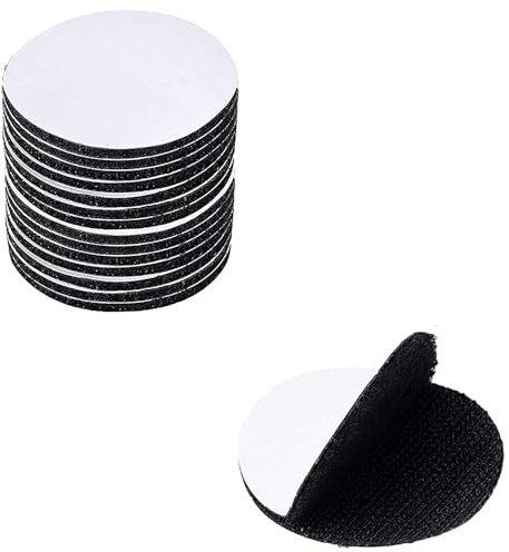 Tondini Adesivi Tondo, 60 Pezzi Velcr Adesivo Forte Tondo Nero 30 mm Tondini Auto Adesivi Tondo Punti Autoadesivi per carta plastica vetro pelle metallo abiti (30 paia, 30mm)