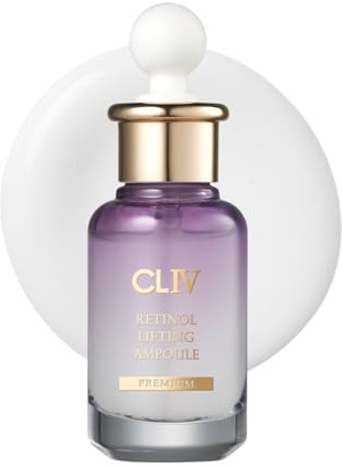 CLIV Ampolla Reafirmante Con Retinol, Cuidado De La Piel Coreano Con Solución De Colágeno Al 85%, Retinol, Péptidos Y Sérum Botánico Fermentado En Forma De Balón (30 Ml)