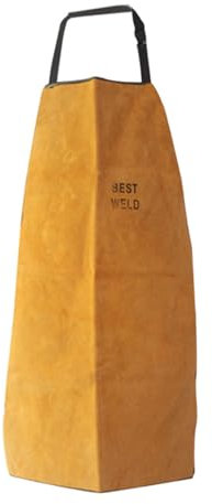 ZCLS Tablier De Soudeur En Cuir De Vache Sécurité Au Travail Vêtements De Travail Tablier De Forgeron En Cuir De Vache Résistant À La Chaleur Et Aux Flammes Jaune, Approx.82 * 52cm(3pcs)