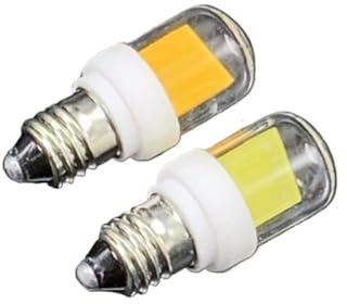 JiuRui LED Ampoules Paquet de 10, Mini Lampes LED COB AC220V 5W BA15D/BA15S/E11/E12/E14/G4/G8/G9, Couvercle en Verre + céramique(Warm White,E11)