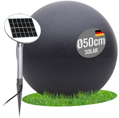 8 seasons Design globe brillant Ø 50 cm (solaire/anthracite) Lampe boule à énergie solaire