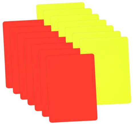 BESTonZON 14St Schiedsrichterkarte gelbe Karte rote Karte roter Fußball Kit-Spender Utensil Fußball Scorecard-Fußball Gelbe und rote Fußballkarten Rote und gelbe Fußballkarte Sportkarten PVC