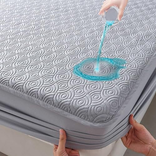 Matratzenschoner 90x200 cm, wasserdichte Matratzenauflage aus Geräuschlosem Material, Matratzentopper Schoner Wasserdicht und Atmungsaktiv, Passend für Matratzen Bis 30cm Dicke