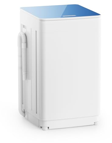 Auertech 18 lbs Portable Washing Machine, Fully Automatic Portable Washer with LED Display, 7 Wash Cycles, 4 Water Levels, Top Load Washing Machine for Apartment, RV, Dorm, Home