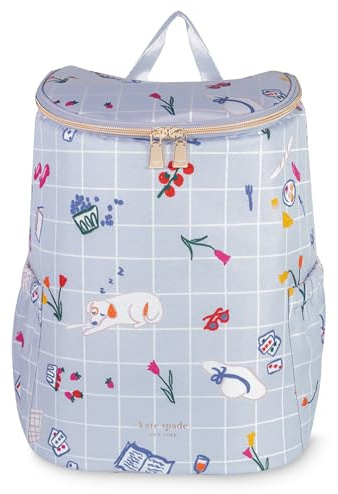 kate spade new york Insulated Backpack Cooler Large Capacity, Portable Soft Cooler Bag for Picnics, Beach, Pool, Hiking (Park Picnic)