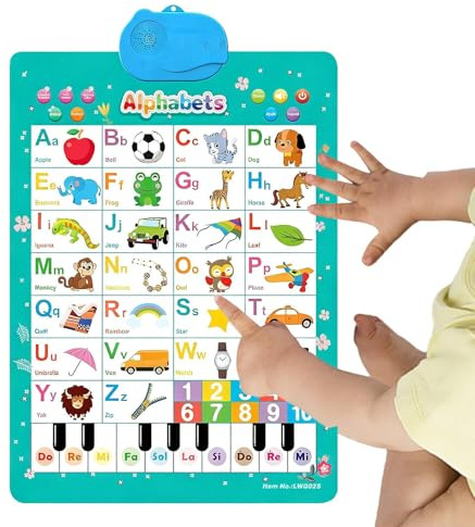 Lavagna da Parete per – Poster Educativo, Display di apprendimento Colorato, Tabella di Numeri E Forme Alfabeto | Autentica Decorazione Della Parete Della Camera Di , All'Apprendista