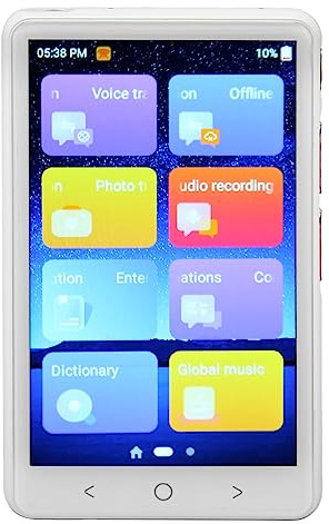 TARSHYRY Dispositivo di Traduttore Linguistico Intelligente Traduttore Vocale Portatile con Supporto Schermo IPS da 4 Pollici 135 Lingue Online 14 Lingue Traduzione Offline per Viaggi di (WHITE)