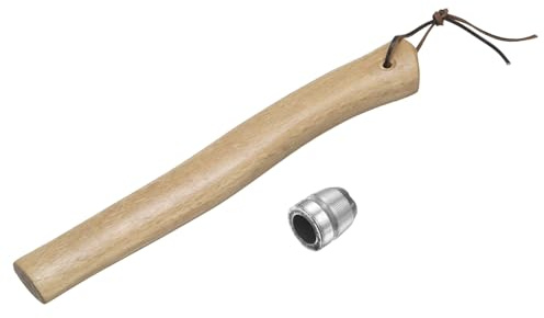 QUARKZMAN Manico Di Ascia In Legno Sostitutivo 12.6 Universale In Legno Di Hickory Con Zeppa Rotonda Per Ascia Da Campeggio E Giardinaggio