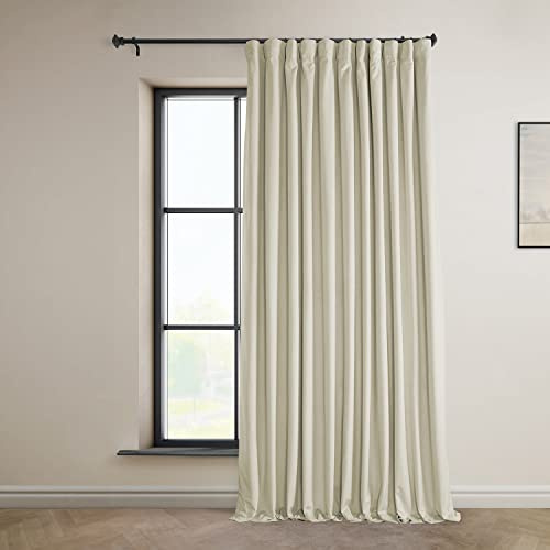 HPD Half Price Drapes VPYC-198593-120-DW Heritage Cortina de extrawide de Terciopelo de Felpa (1 Panel), 100 x 84, Avalon Blue