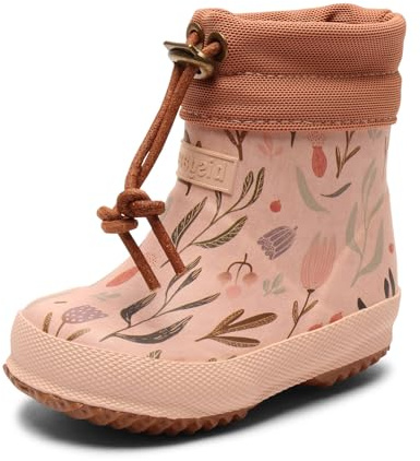 Bisgaard Bottes de pluie thermiques unisexes pour enfant, Fleur de rose., 23 EU