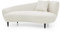 Atlantic Home Collection Olivia Chaiselongue, Massivholz, Creme, 176B x 97T x 76H cm