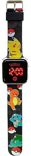 Kids Licensing Pokemon LED-Uhr mit Kalender. POK4322