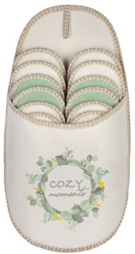 ONVAYA® ABS Gästepantoffel | Cozy Moments | 6er Set | Antirutsch Sohle | Hausschuhe | Filzpantoffel | Gr. 36-45 Gästehausschuhe