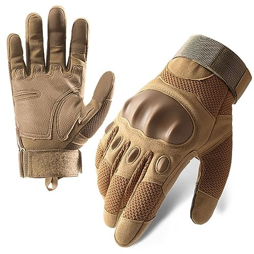 ISAKEN Guantes de Moto Hombres Guantes tácticos Militares Hombres Guantes de protección de Nudillos Moto Guantes de Pantalla táctil Guantes de Verano Airsoft para montaña, Escalada, Motocross