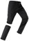 HCSS Wanderhose Herren Zip Off Abnehmbar Outdoorhose Atmungsaktiv Trekkinghose Sommer Sonnenschutz Schnell Trocknend Funktionshose Leicht Arbeitshose mit Gürtel,5 Taschen(Schwarz-S)