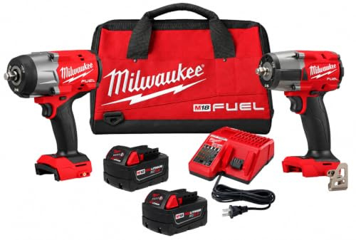 Milwaukee Electric - M18 Fuel 1/2 HTIW 3/8 MTIW Automotive Combo K