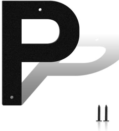 Höhe 5cm Hausnummer,wetterfest pulverbeschichtete Türnummer,Hausnummernschild aus massivem Stahl,schwarz lackierte Hausnummer für Ladenbeschilderung,Briefkasten,Garten,Hotel(P)