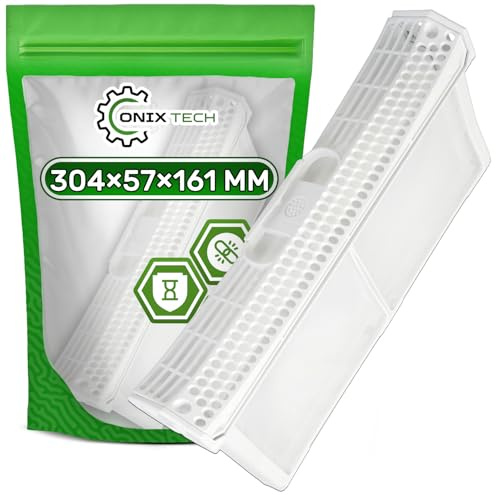 Filtro per Lanugine per Asciugatrice 304x57x161 mm con Codice Originale 00648696 00648847 00648848 00649587 00650330 00650332 00650474 per Bosch per Balay per Siemens - Garanzia di 5 Anni - ONIX TECH