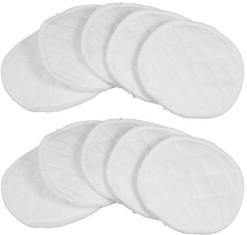 ibasenice 10pcs Reusable Cotton Washable Overflow Nursing Pads Soft Absorbent Breastfeeding Supplies for Pregnant Women Nipple Pads