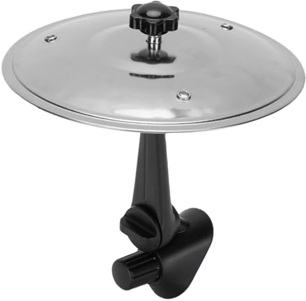 Jopwkuin Platillo de Choque para Ventilación de Coche, Tamaño Pequeño, Sonido Grande, Instalación Firme para Vehículos, Soporte ABS Ligero, 1 Platillo (Plata)