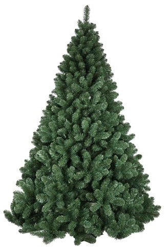 Albero di natale Pino 150 180 210 240 270 CM SUPER FOLTO REALISTICO VERDE NATALE (180CM)