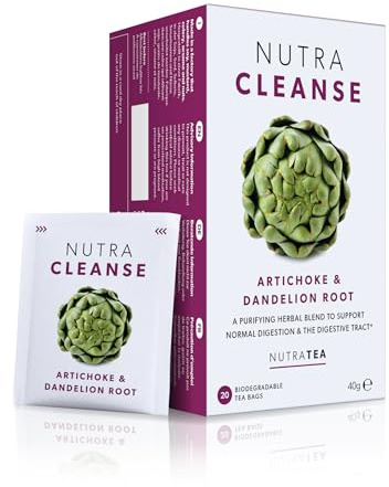 NutraCleanse - Thé détox | Thé de constipation - Nettoyage de tout le corps - 40 Sachets de thé enveloppés - par NutraTea - Tisane – (2 paquets)