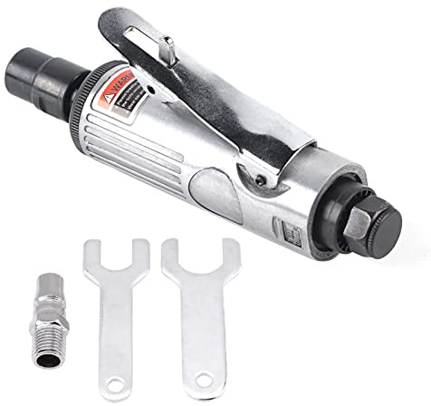 1/4Inch Air Die Grinder Kit, Straight Grinder, Pneumatic Air Die Grinder Heavy Duty Industrial Polisher Grinding Cleaning Tool