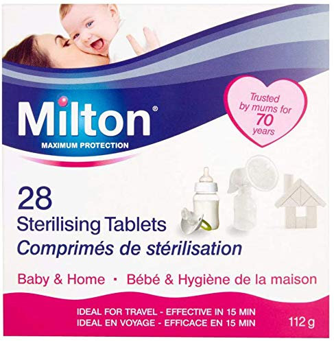 56 Milton Sterilising Tablets Baby Bottles Teats Spoons Soothers Pacifier
