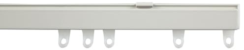 Fineline White Aluminium Heavy Duty Window Curtain Bendable Track Rail Set (250 cm (98.42))