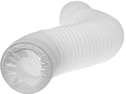 Vent Systems PVC flexslang vit DN 100 mm x 3 m lång frånluftsslang 100 mm Flexibelt ventilationsrör, flexibel slang, frånluftsrör för värme och kylning luftkonditioneringssystem, torktumlare