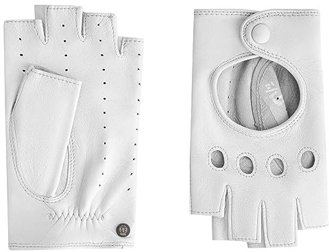 Roeckl Florenz Autofahrer Handschuhe, White, 7
