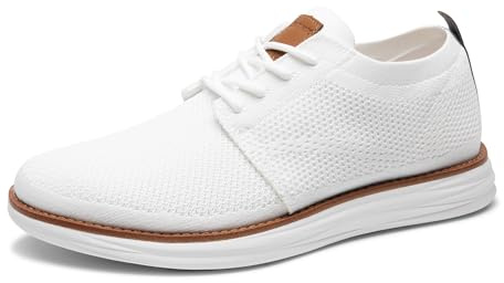Bruno Marc Zapatillas de Deporte de Moda para Hombre, Zapatos Casuales.,Size 46,Blanco,GRAND-01