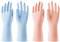 COOLJOB Wiederverwendbare Haushaltshandschuhe, 2 Paar Gummihandschuhe mit rutschfestem Griff, wasserdicht für Küche, Spülen, Putzen, Langarm, Orange & Blau, Größe L