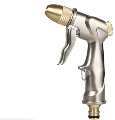 Spritzpistole Metall, Metall-Sprühdüse Hochdruck-Wasserdüse mit 4 Modi,zum Gießen von Pflanzen und Rasen, Autowaschen, Terrasse und Haustier