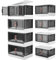 SavvyStor Storage Boxes with Lids - 45L*4 Pack Large Plastic Storage Bins Collapsible Storage Bin - Stackable Foldable Plastic Box for House Organizing Bedroom Dorm Room